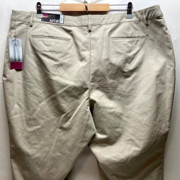 Apt 9 Curvy Capri Women's 22W Khaki Straight Cotton Stretch Pants Kohl's $48 NWT - Picture 4 of 14